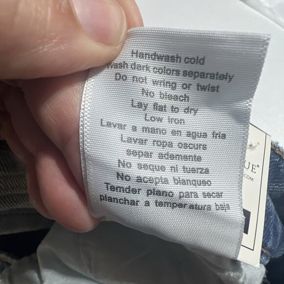 Judy Blue Jeans Womens Plus 15 32 Blue Denim Ridge front Stretch Distress NWT - Picture 11 of 15